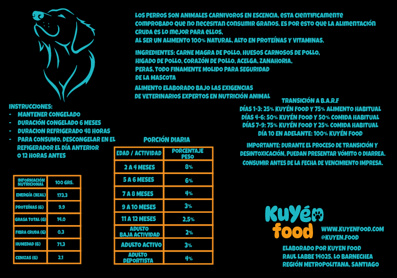 Barf Pollo 3,5 Kilos